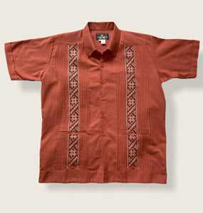 Burnt Orange Guayabera